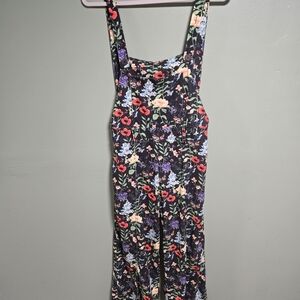Floral Jumpsuit with Poppies and Wildflowers